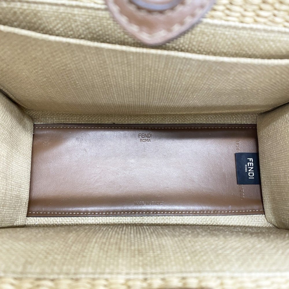 FENDI Brown Straw Bag - Picture 4 of 12